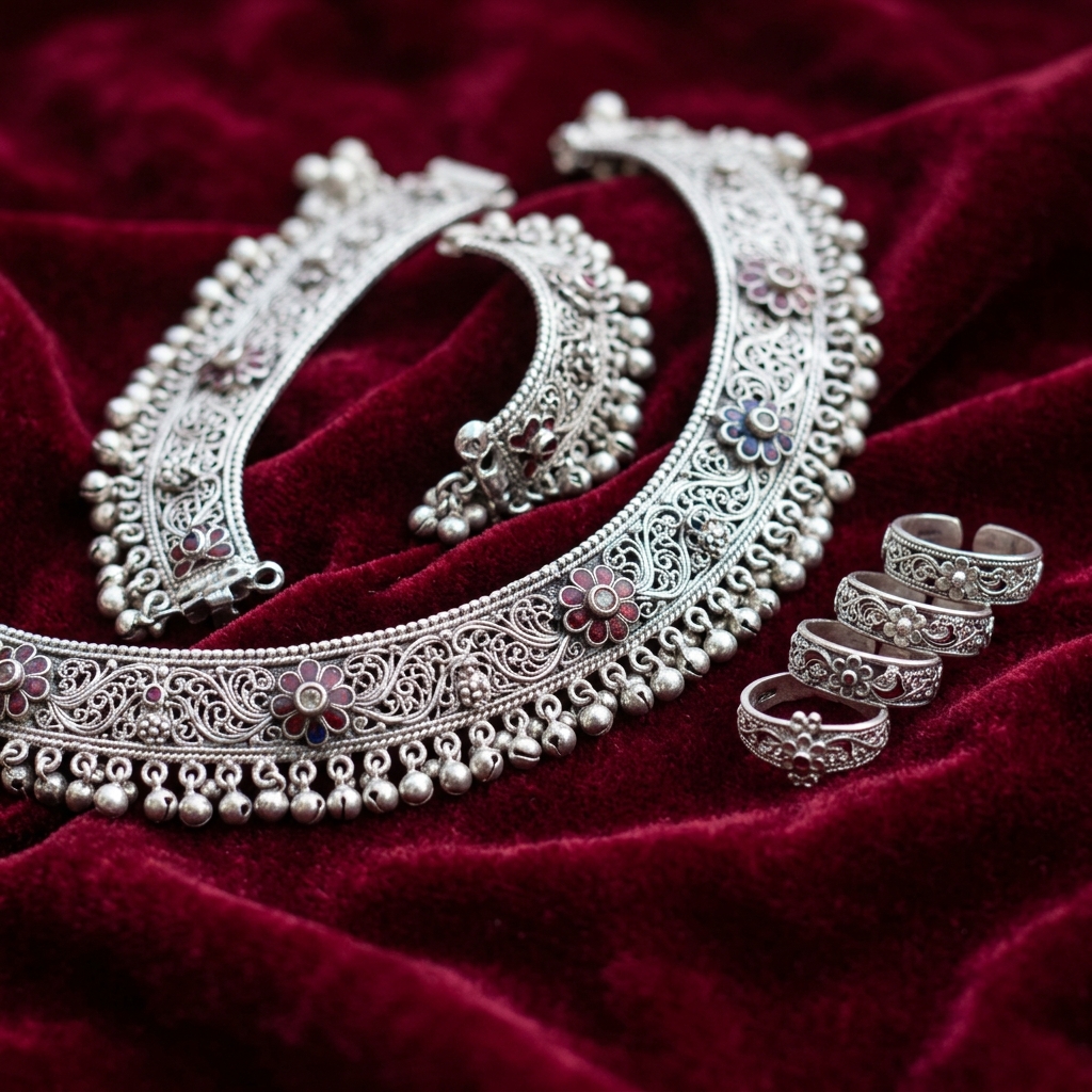 Traditional Payal & Toe Rings